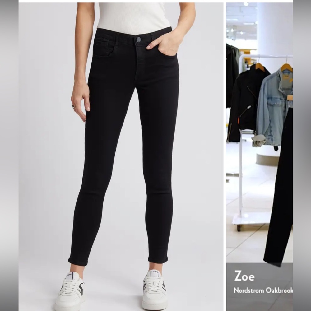 Wit & Wisdom 'Ab'solution High Waist Ankle Skinny Jeans Black SZ 12p